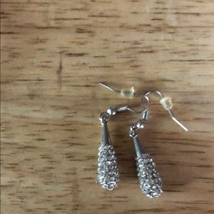 Rhinestone dangle earrings